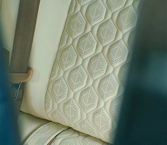 fabric to leather interior